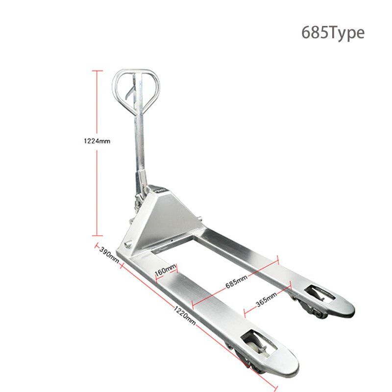 Heavy Duty 2T 3T Stainless Pallet Jack PU Wheel Logistics Pallet Truck