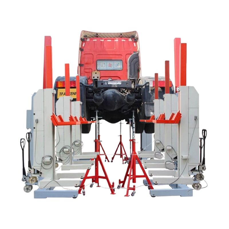 mobile column lift lifting heavy bus on‑site workshop application