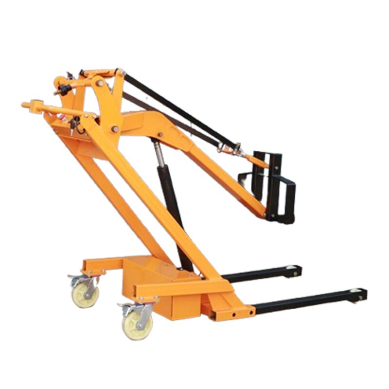 Side View of Crank Arm Hydraulic Forklift Showing Lifting Height and Reach