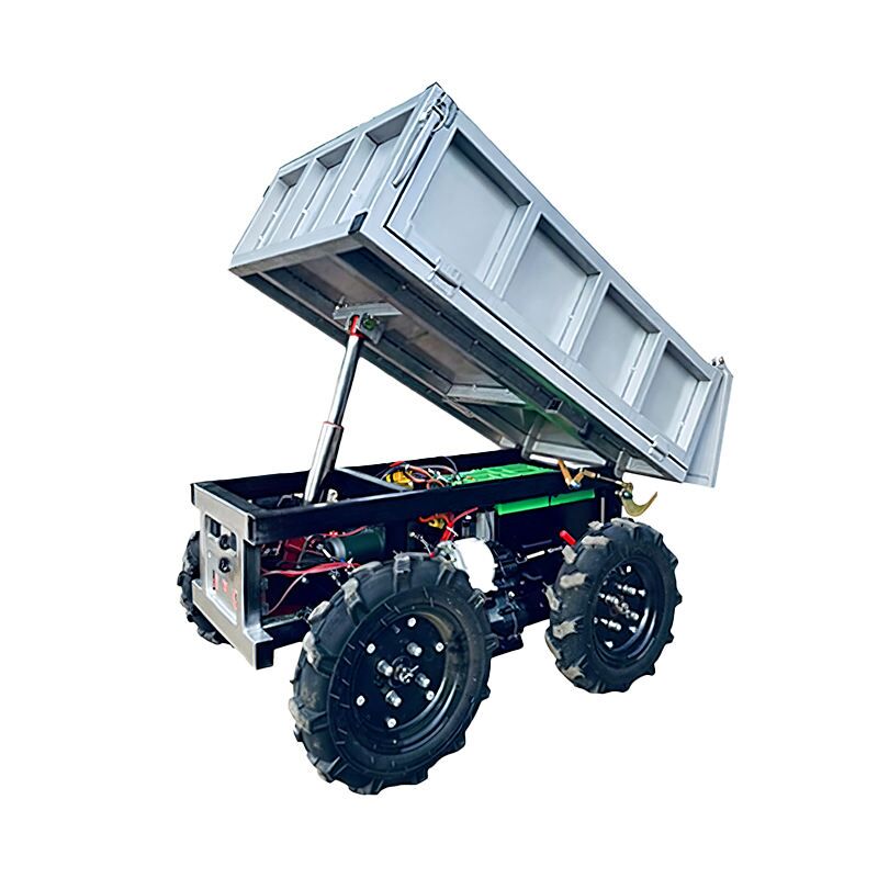 400kg Stainless Steel Remote Control 4WD All-Terrain Trolley 500W Hydraulic Lift
