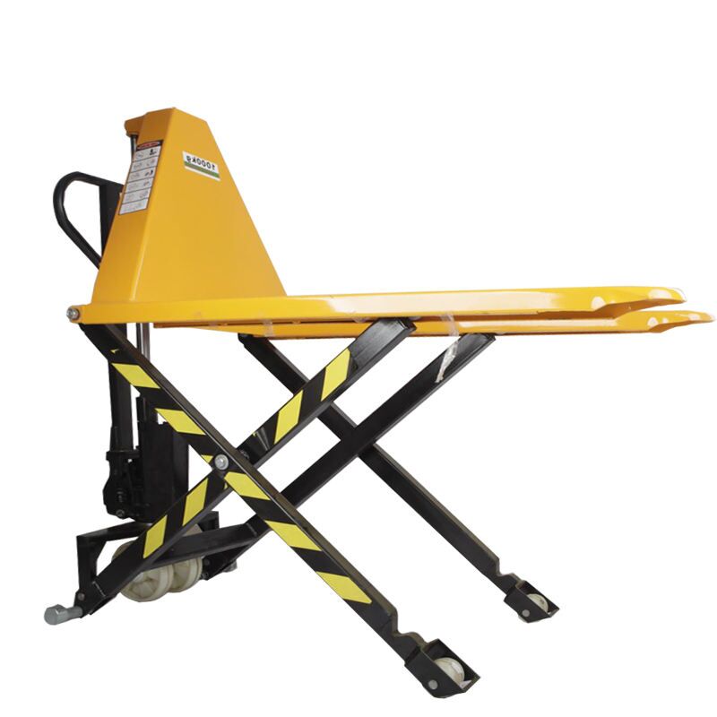 1Ton Hydraulic Scissor Lift Jack High Lift Hand Pallet Manual Forklift Truck