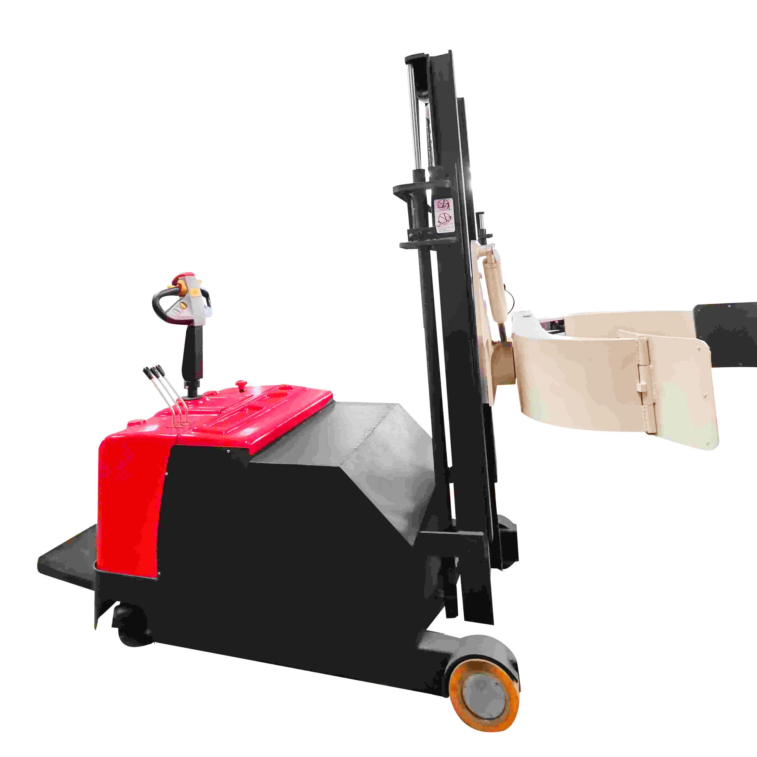 800kg 1000kg Electric Drum Lifter 360° Tilting Barrel Tipper Paper Roll Stacker