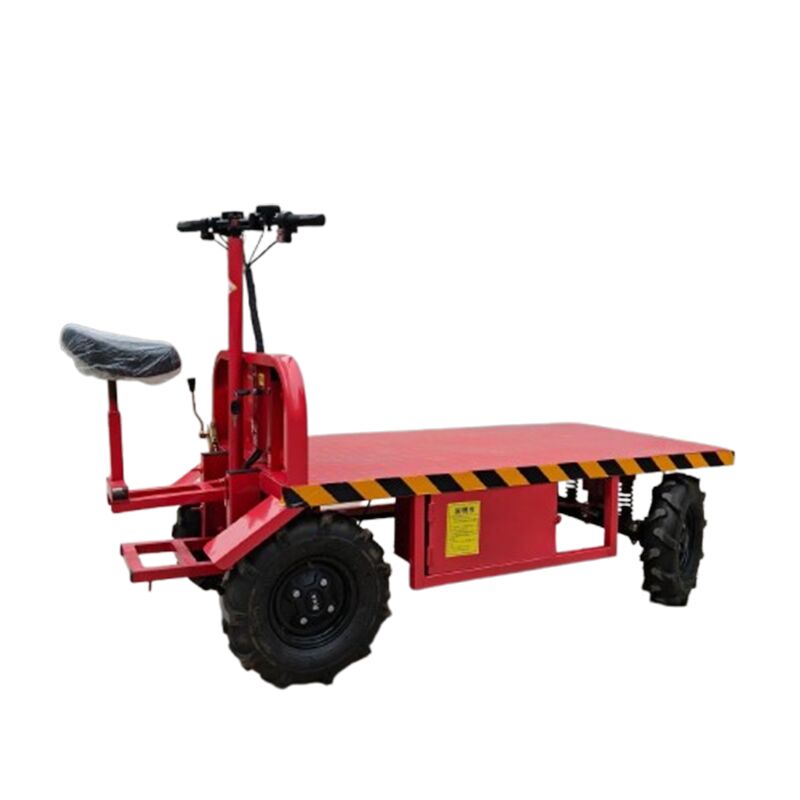 750kg Electric Hydraulic Flatbed Trolley Warehouse Factory Transport Cart