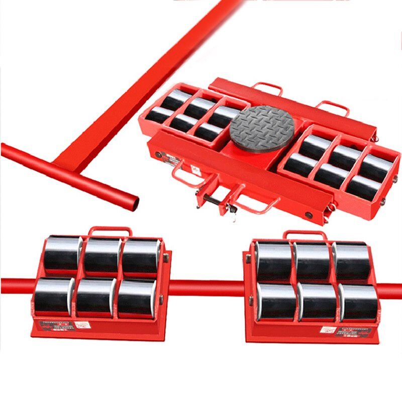 Tank-Trolley and Machinery Roller Skates Detail for Heavy Load Transport